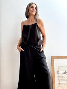 Pantalones Tencel Negro