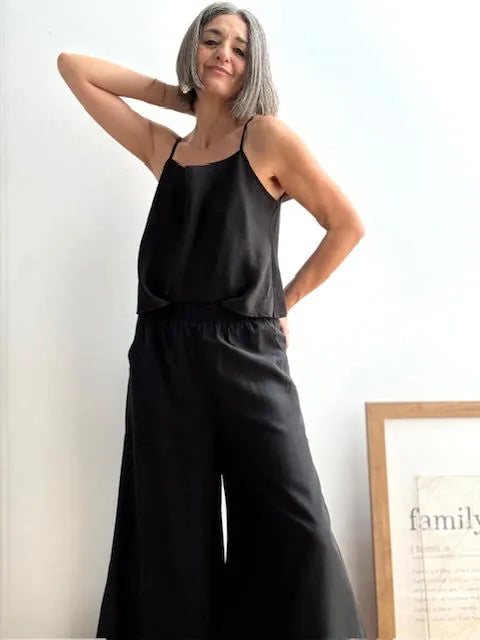 Pantalones Tencel Negro