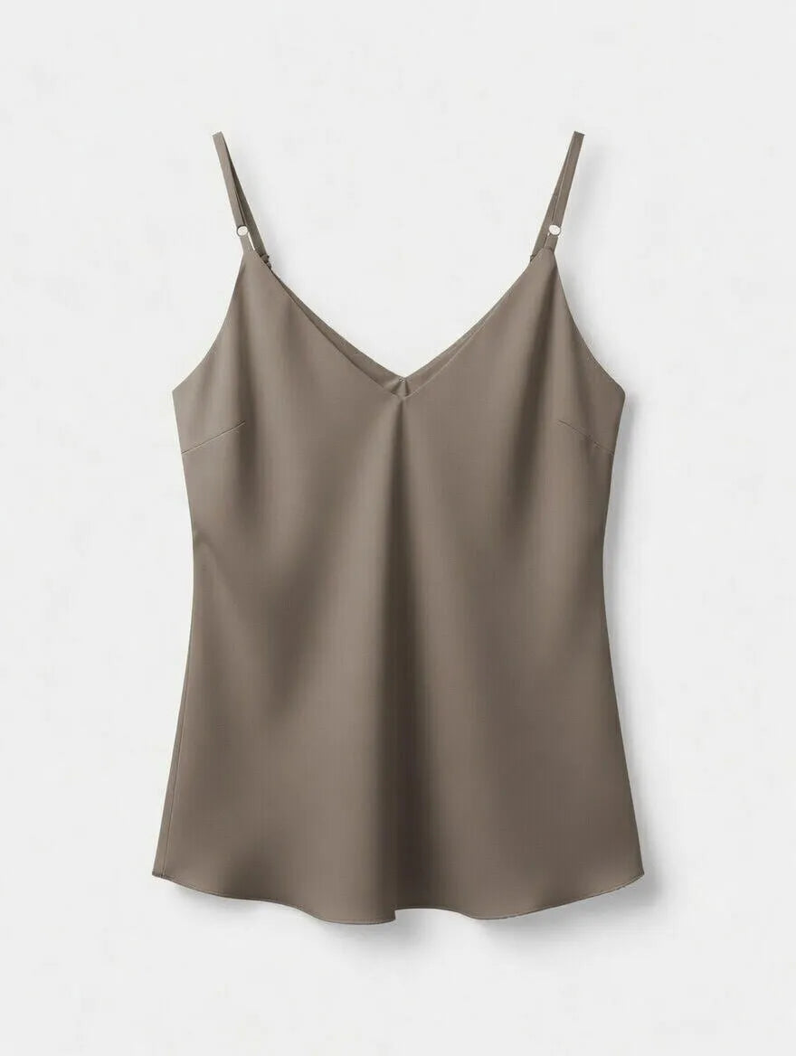 Top Satinado Vainilla