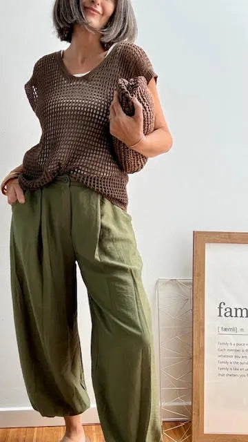 Pantalones Bombacho Pilar Verde