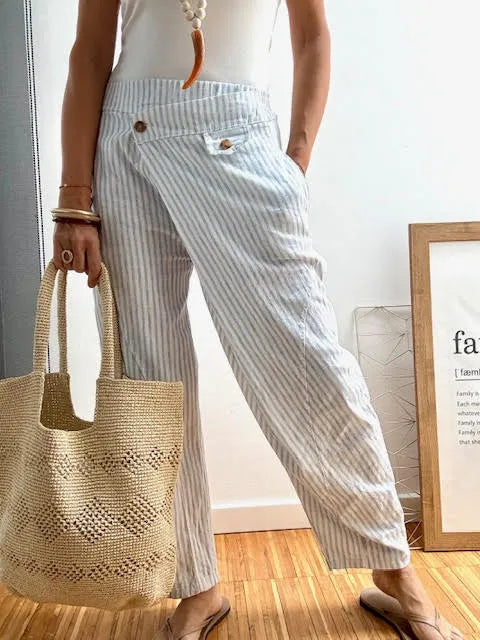 Pantalones Cruzado Celeste