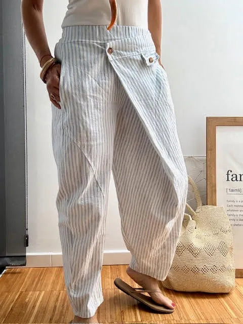 Pantalones Cruzado Celeste