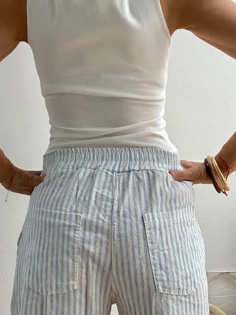Pantalones Cruzado Celeste