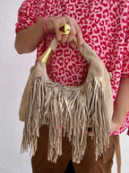 Bolso Flecos Piel Ante