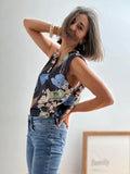 Top Sin Mangas Floral