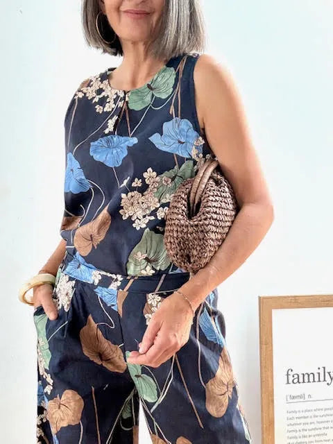 Top Sin Mangas Floral