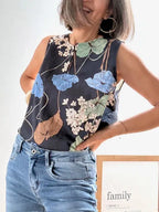 Top Sin Mangas Floral