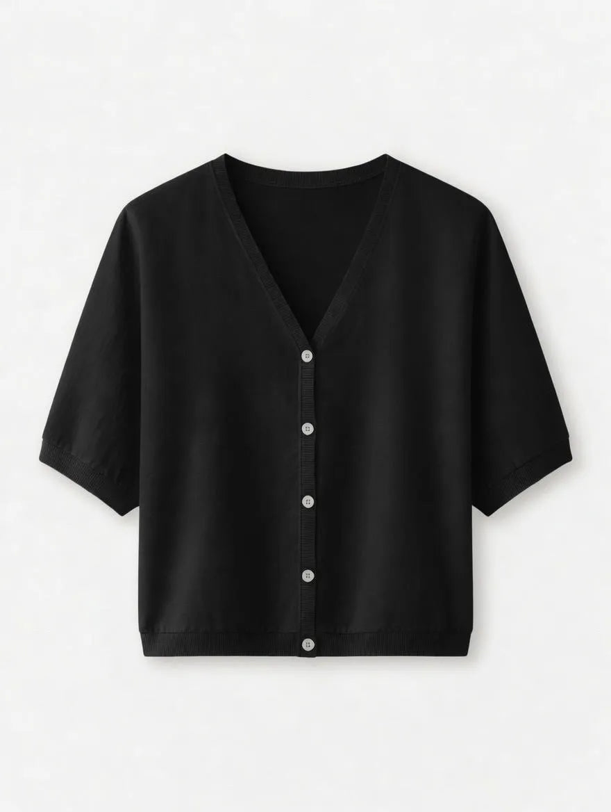 Rebeca Oversize de Botones Negro