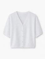 Rebeca Oversize de Botones Blanco