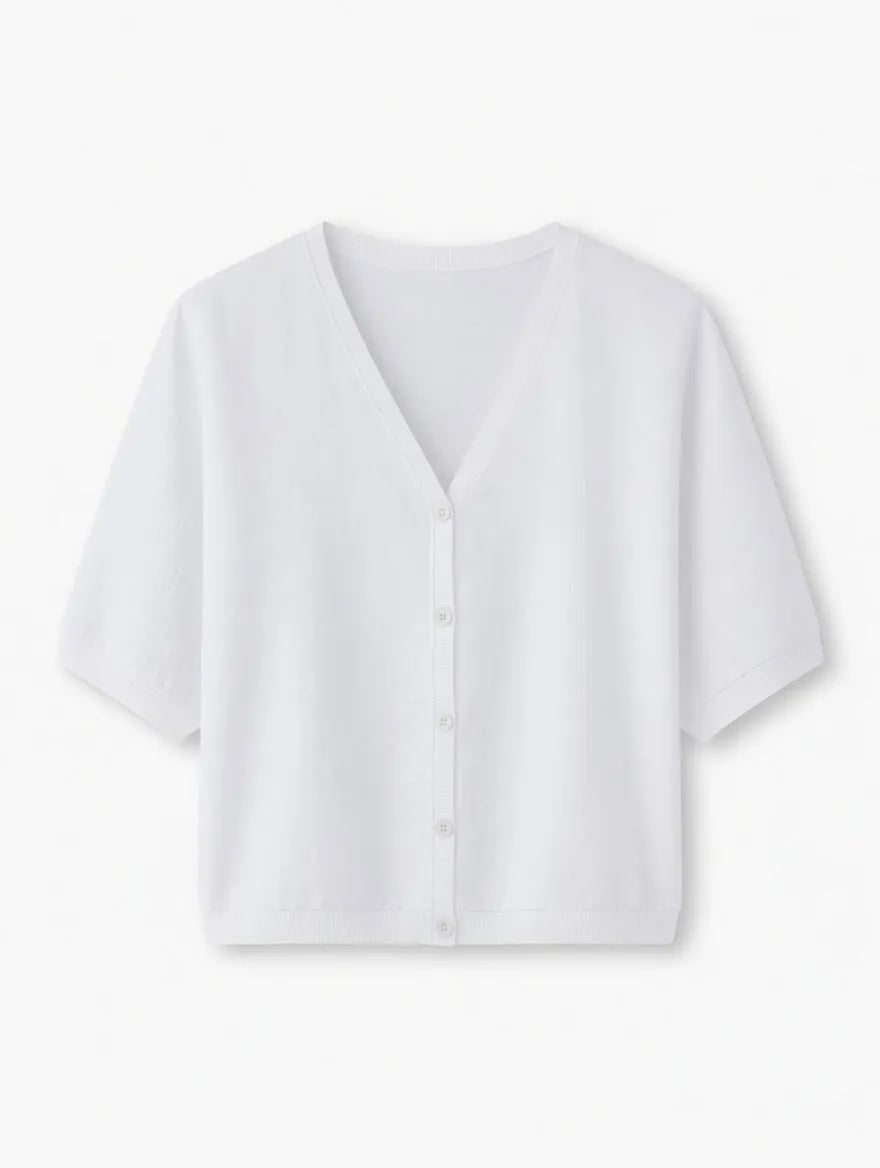 Rebeca Oversize de Botones Blanco