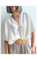 Rebeca Oversize de Botones Beige