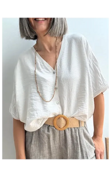 Rebeca Oversize de Botones Beige