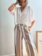 Rebeca Oversize de Botones Blanco