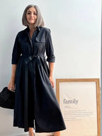 Vestido Camisero Negro