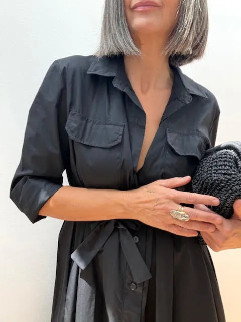 Vestido Camisero Negro