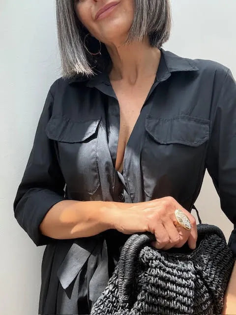 Vestido Camisero Negro