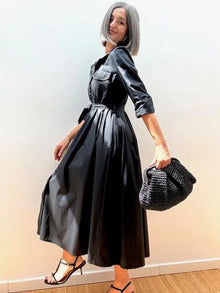 Vestido Camisero Negro