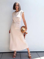 Vestido Elena Beige