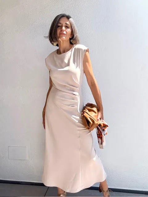 Vestido Elena Beige