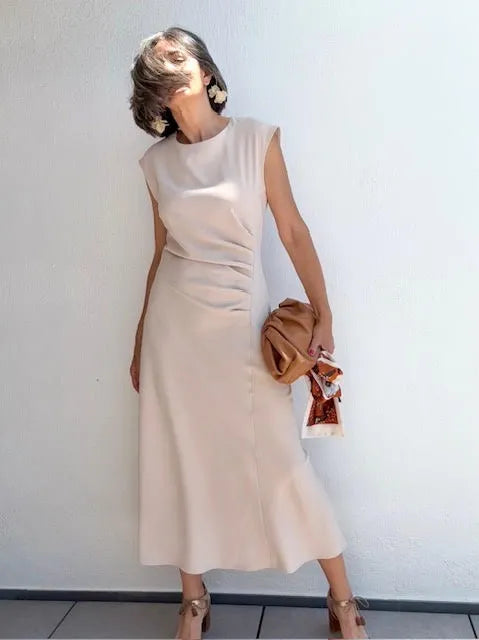 Vestido Elena Beige