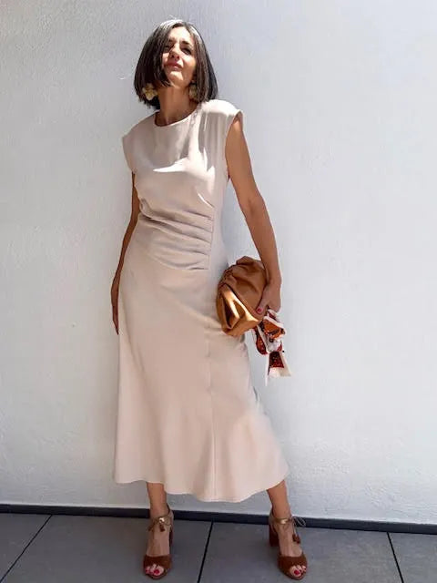 Vestido Elena Beige