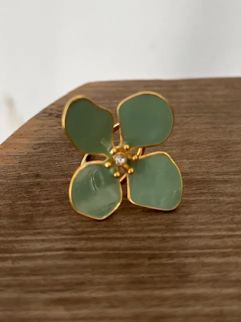 Anillo Flor Lacada