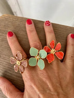 Anillo Flor Lacada