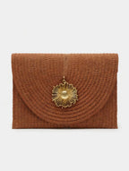 Bolso Cartera Tejido con Adorno Dorado Mate Caldera