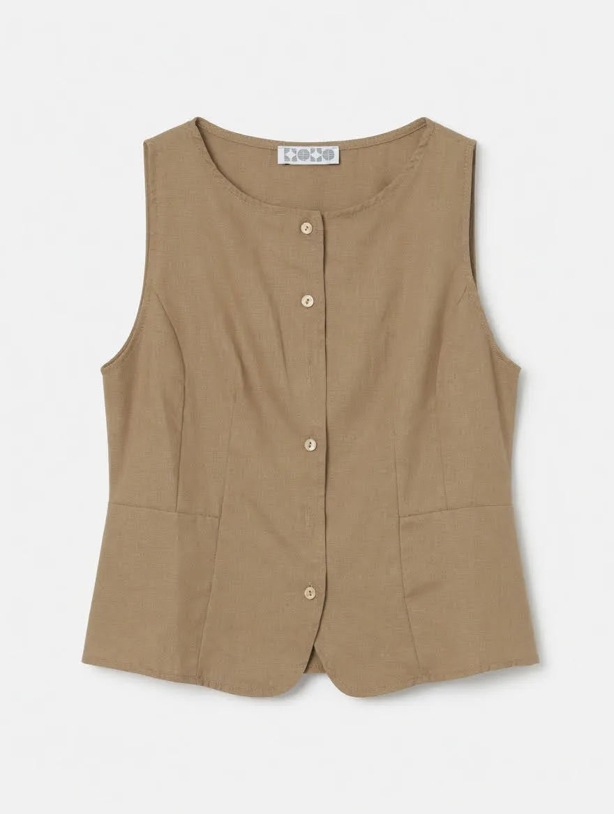 Chaleco Cecilia Camel