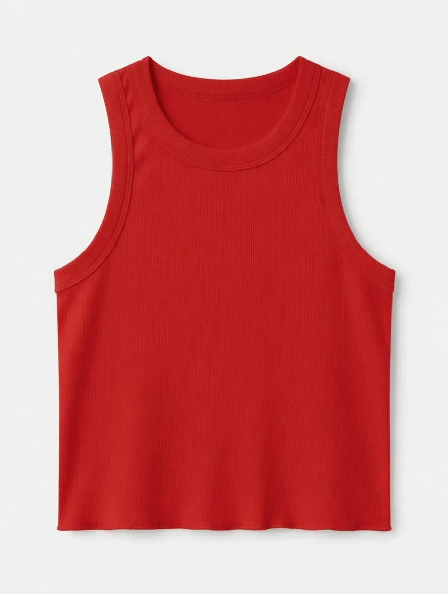 Top Canalé Fino Rojo