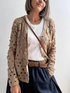Chaqueta Calada con Flores