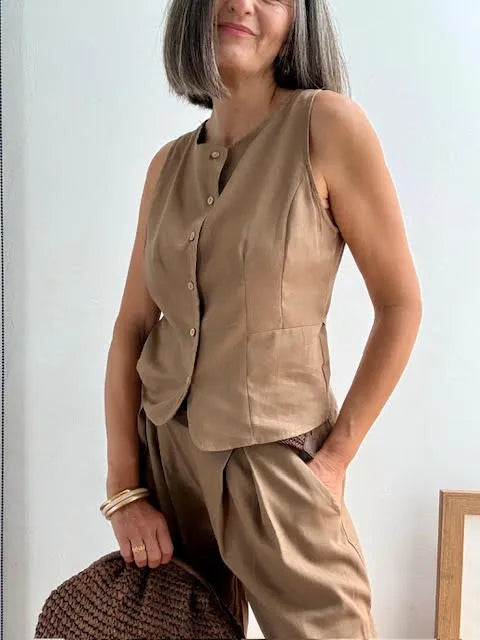 Chaleco Cecilia Camel