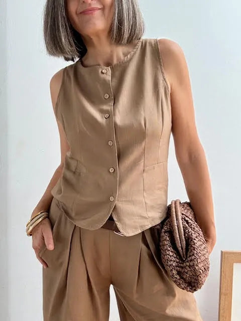 Chaleco Cecilia Camel