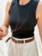 Collar Rosario Aro Negro