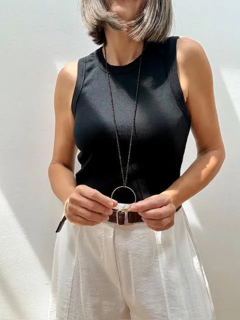 Collar Rosario Aro Negro