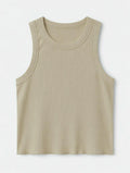 Top Canalé Fino Beige