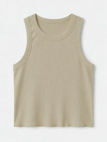 Top Canalé Fino Beige