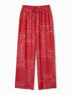 Pantalones Bandana Rojos Wide Leg