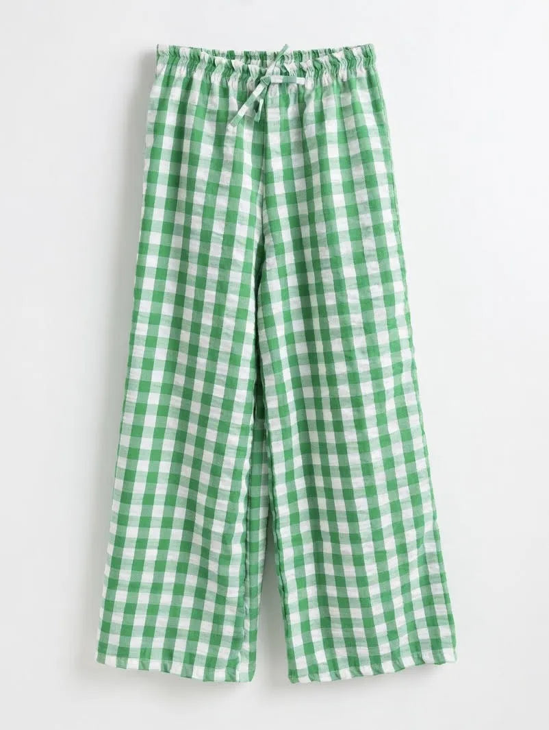 Pantalón Cuadro Verde