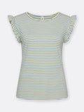 Camiseta Rayada con Volantes C/L