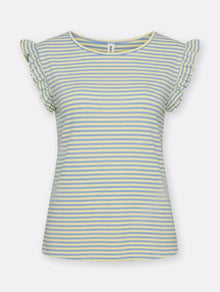 Camiseta Rayada con Volantes C/L