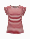 Camiseta Rayada con Volantes R/B