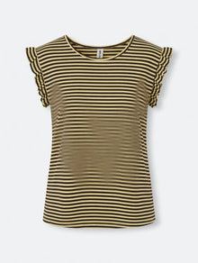 Camiseta Rayada con Volantes A/M
