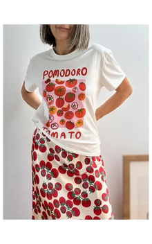 Falda Satinada Tomates