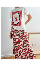 Falda Satinada Tomates