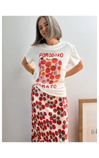 Falda Satinada Tomates