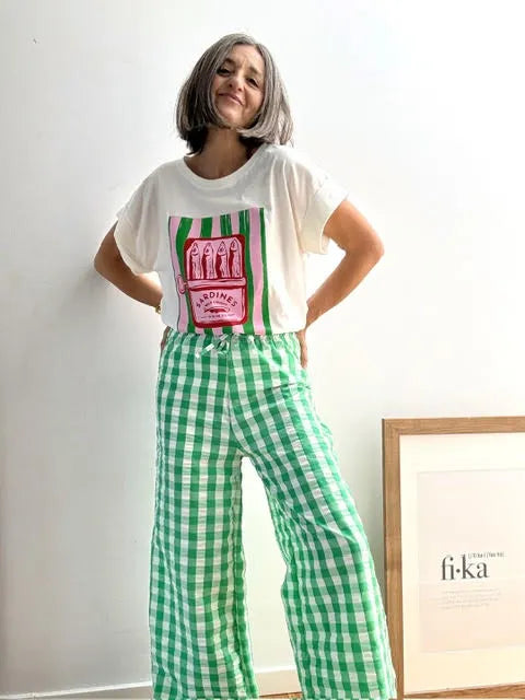 Pantalón Cuadro Verde