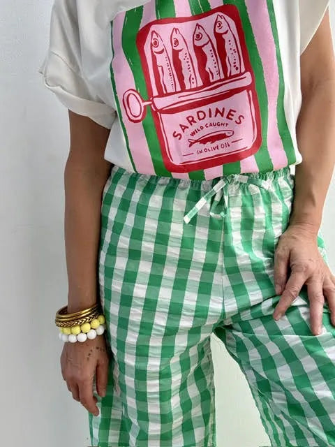 Pantalón Cuadro Verde
