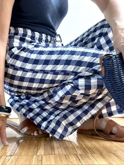 Pantalón Cuadro Marino