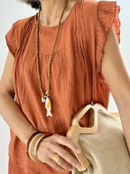 Collar Bola Madera Pez